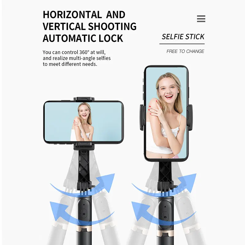 q082021 new handheld stabilizeranti shake shooting monopod tripod for phone selfie stick universal sports camera android ios free global shipping
