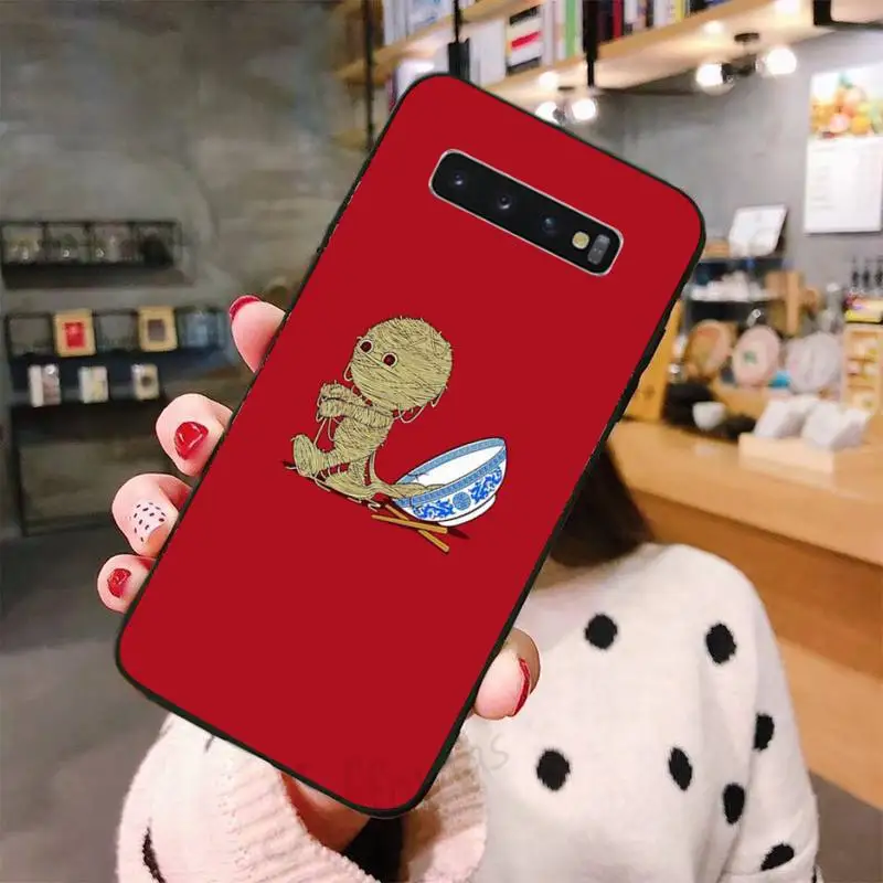 

Cute noodle cat food art Phone Case For Samsung A50 A51 A71 A20E A20S S10 S20 S21 S30 Plus ultra 5G M11 funda shell