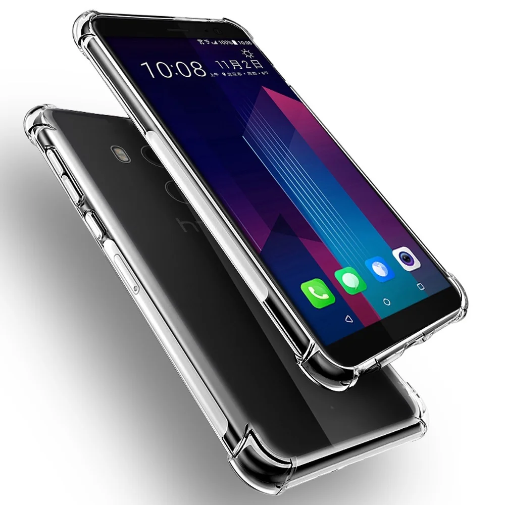 Ударопрочный силиконовый чехол из ТПУ для HTC U11 Eyes U12 Life Plus U Play Ultra U19E Desire 12 19 12S|case for