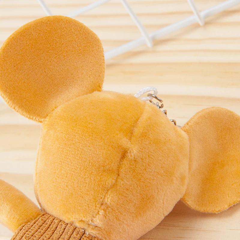 Подвеска-брелок с вертикальными полосками в виде коричневой мыши | Игрушки и