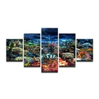 Зомби Ходячие мертвецы Ужасы фотографии с HD плакат для стены украшения дома Гостиная 5 шт. модульная изысканный цветок картина маслом на холсте