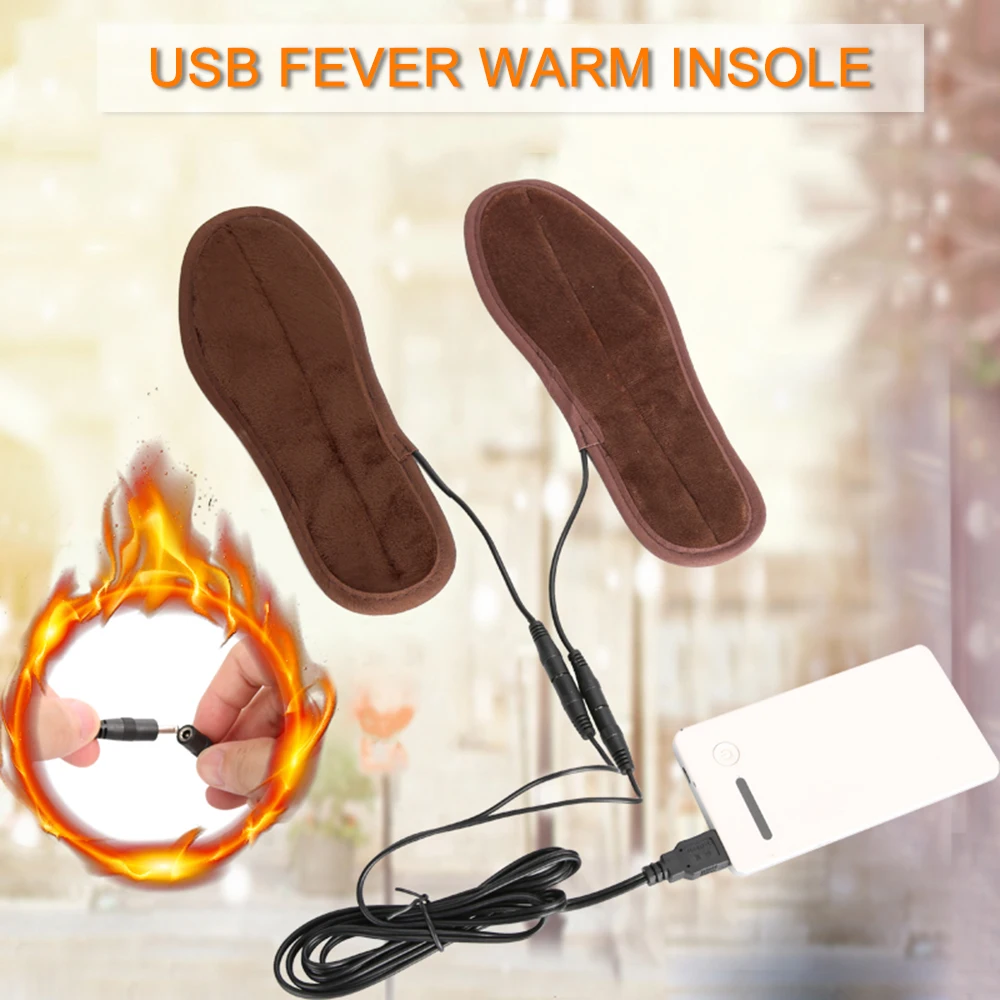 

5 Pair Thermal Heating Insoles Feet Warmer Pads Electrically Heating Insoles Washable Winter Warm Insoles USB Heated Shoe Insole