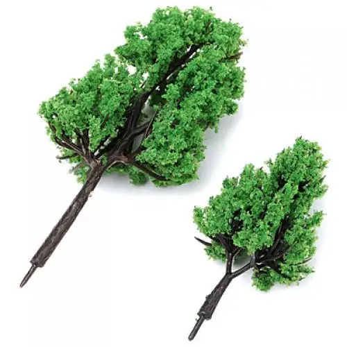 

16PCS Plastic Tree for Train Railroad Sand Table LANDSCAPE 1:60 - 1:100