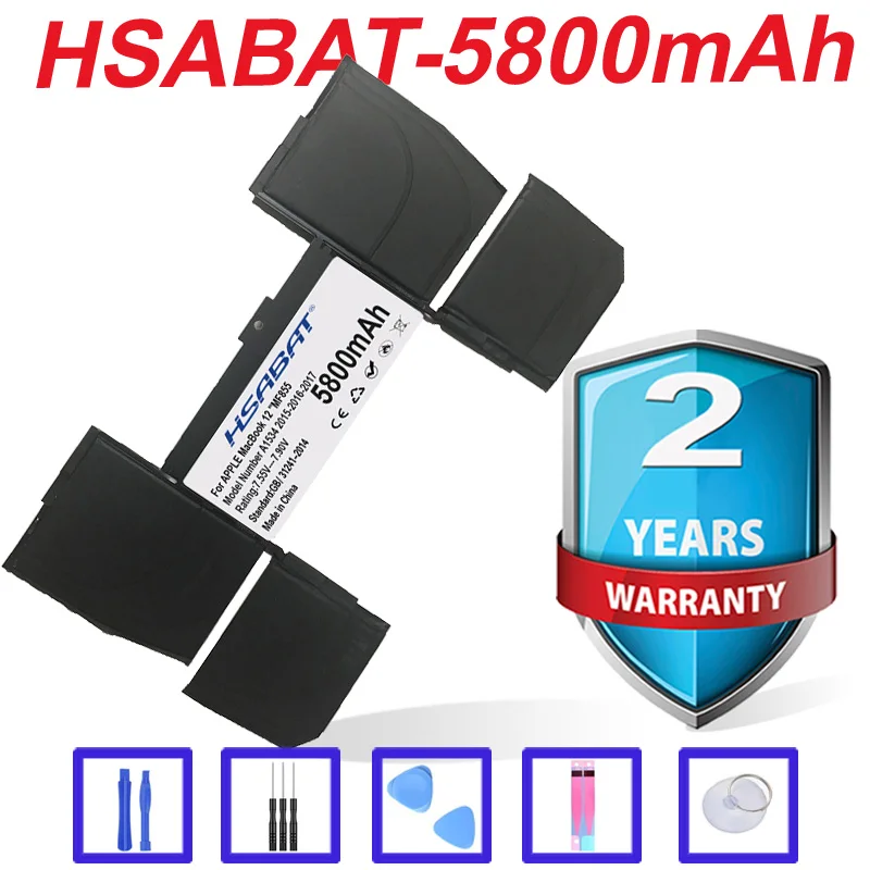 Топ бренд 100% Новинка 5800 мач A1527 Аккумулятор для MacBook 12 &quotRetina A1534 2015-2016-2017 года MF855