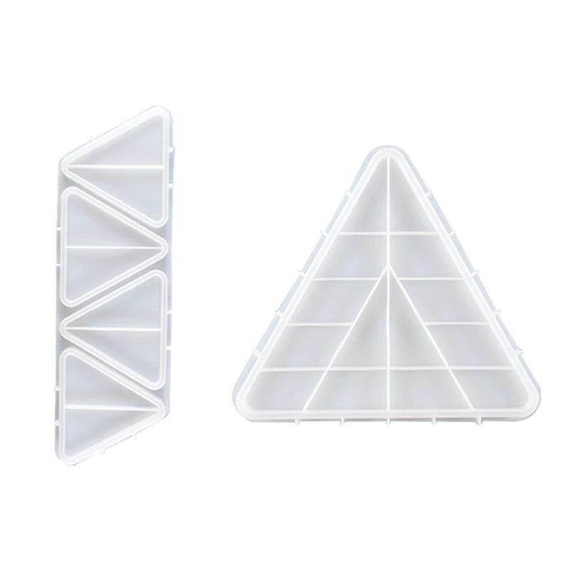 

Multi-purpose Triangle Platter Epoxy Resin Mold Fruit Nut Storage Tray Silicone Mould DIY Crafts Home Decorations Casting Tools