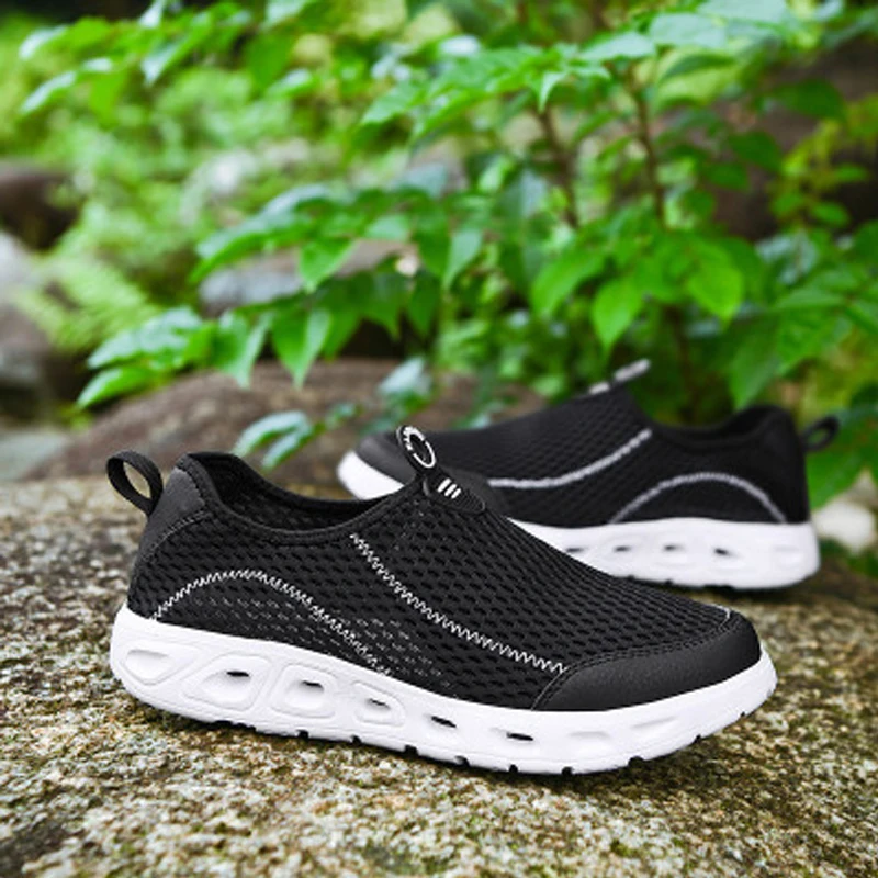 2019 Summer New Mesh Shoes Sports Men's Breathable Outdoor Non-slip Wear-resistant Tennis Casual | Обувь