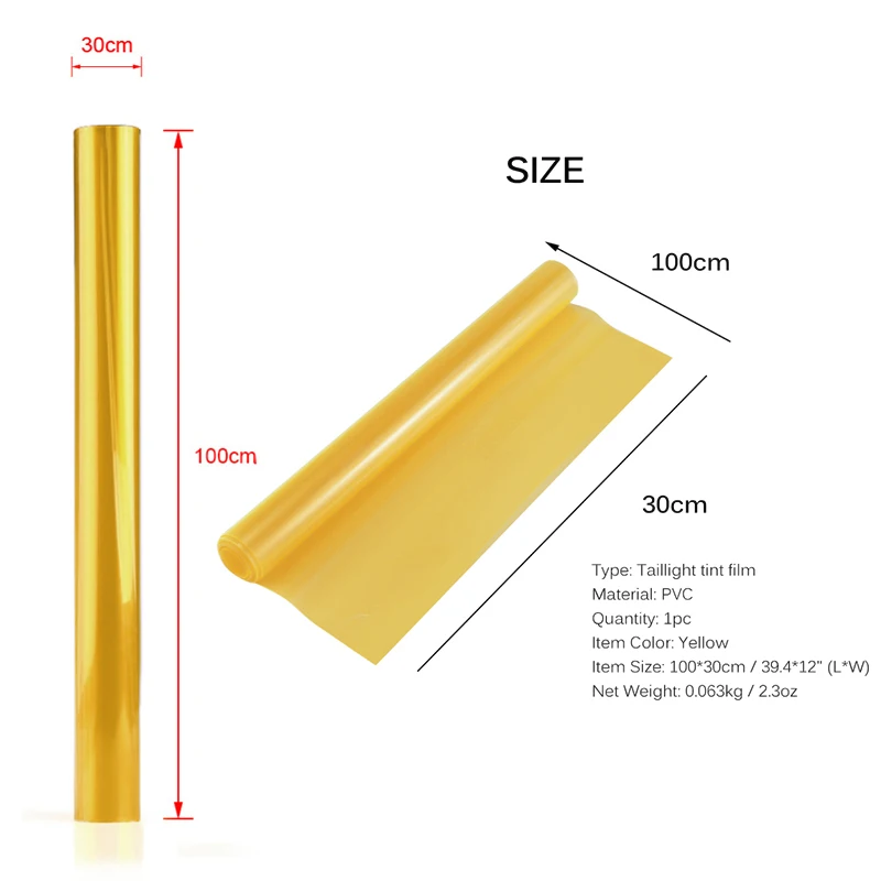 Кахане 100*30 см автомобильный светильник Стикеры Головной фонарь хвост Оттенок