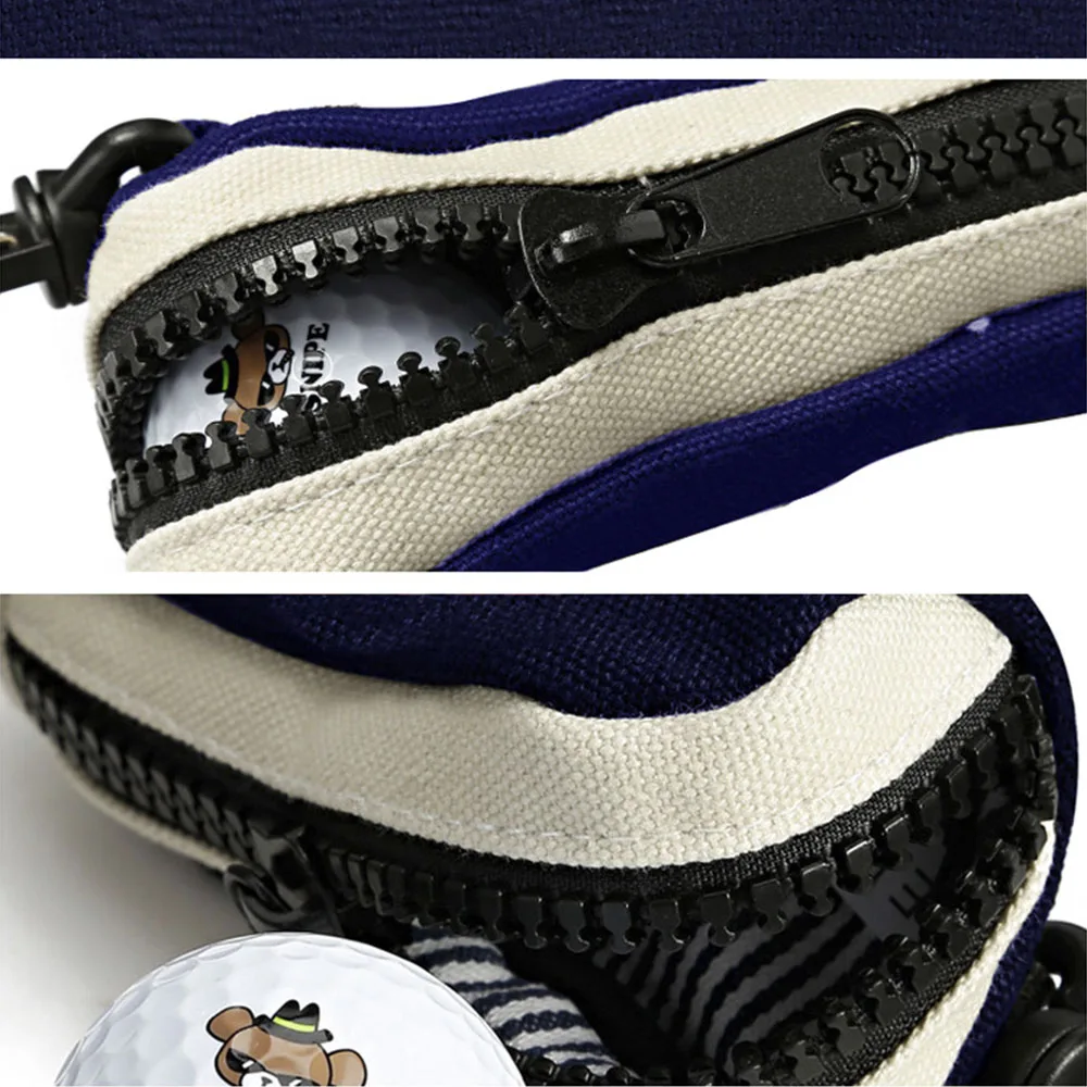 1 шт. мини сумка на молнии для мяча гольфа портативный держатель хранения 2