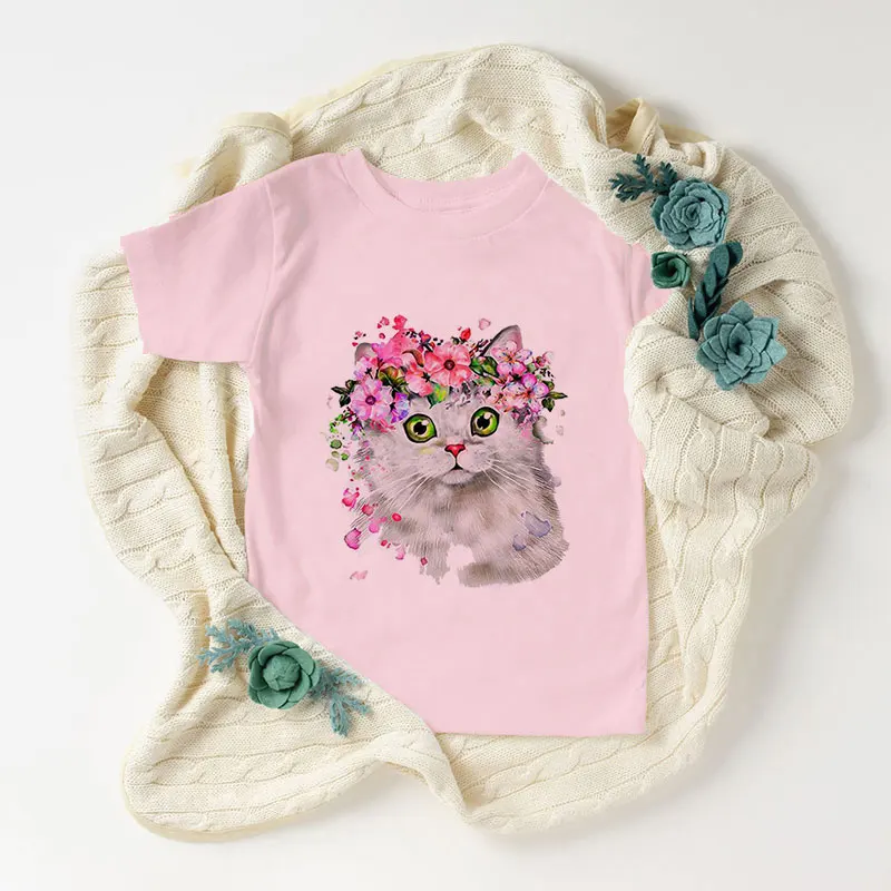 

Plant Elephant Funny Kawaii Girls Clothes Streetwear Boys Shirts Round Neck Baby Girl Tops Cartoon Casual Kids T-shirt Fashion