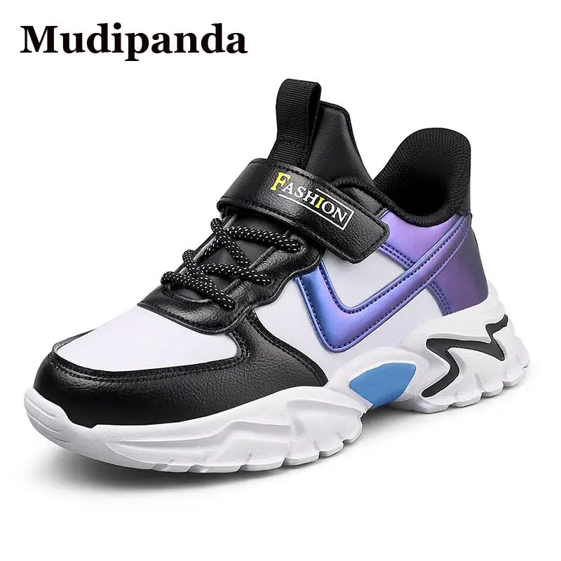 

Kids Sport Shoes Boys Running Winter Leather Soft-soled Sneakers Young Children Light Casual Sneakers Teen Campus Fashion Shoe