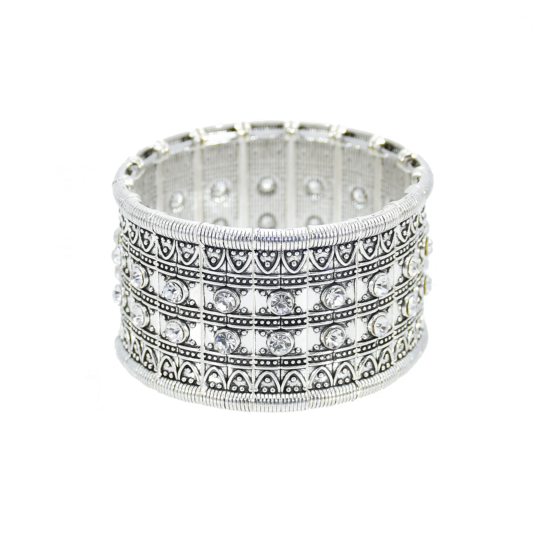 Женские винтажные браслеты в стиле бохо большие афганские на эластичной цепочке