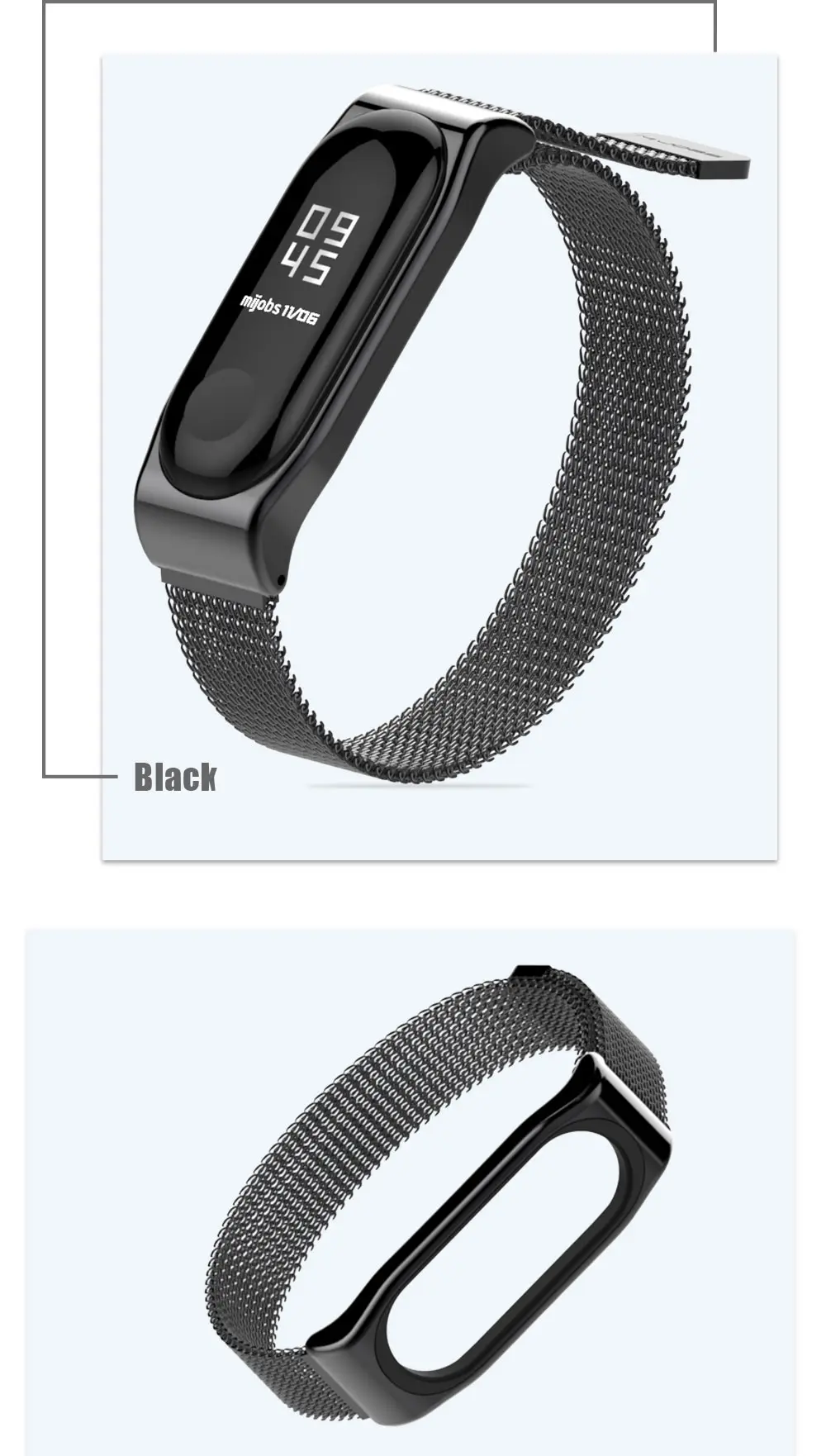 Mi jobs магнитный ремешок для Xiaomi mi Band 4 3 Смарт-часы ремешок для mi band 3 ремешок mi band 4 браслеты браслет из нержавеющей стали