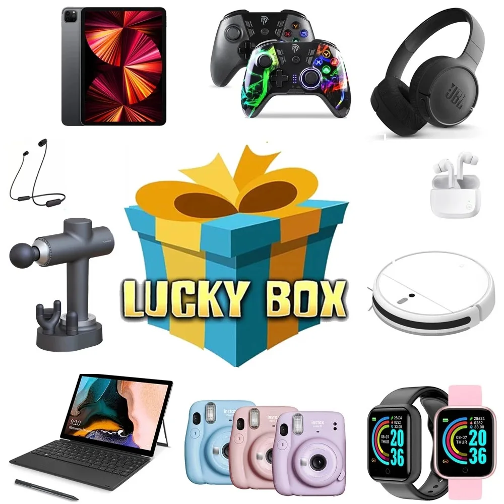 

Computer, Mobile Phone, Headset, Everything Is Possible Lucky Mystery Box of Digital Electronics, Have The Opportunity To Open: