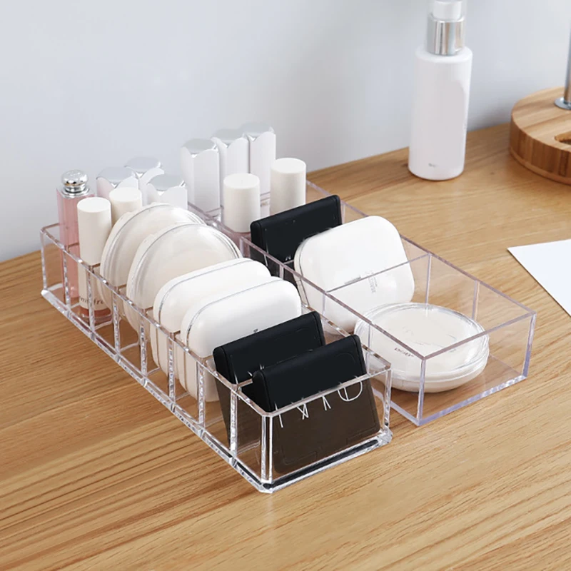 Storage Box Acrylic Multifunctional Round Storage Box Container Cosmetic Makeup Cotton Pad Organizer Jewelry Holder Candy
