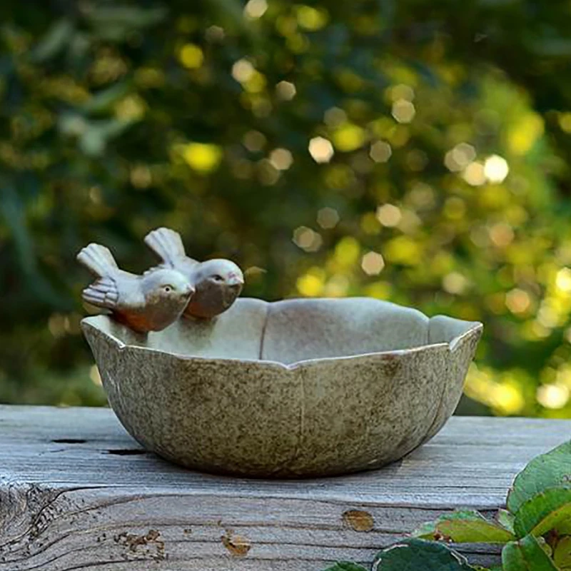 

Cute Bird-shaped Garden Decoration Statue Animal Feeder Outdoor Indoor Gardening Decoration Interesting Animal