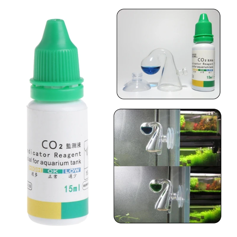 

wyin Aquarium CO2 Indicator Solution Fish Tank Liquid Test PH Long-term Monitor CO2 Bubble Counter For Plant ADA quality