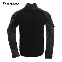 men shirt hunting black python long sleeve quick dry tactical frog t shirt tactico military camouflage hiking clothing
