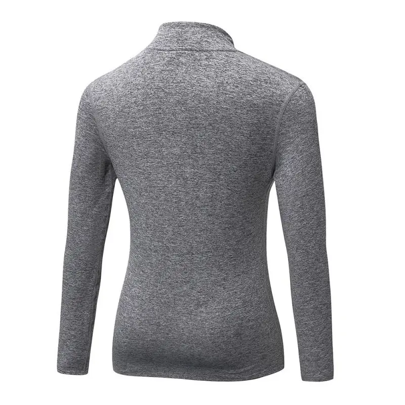 Женские зимние эластичные плотные облегающие топы с высоким воротником и