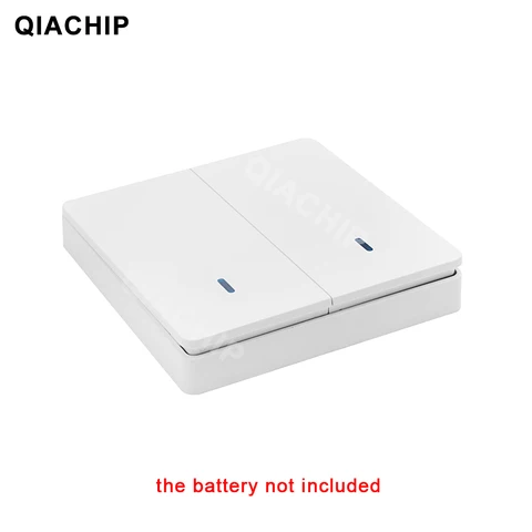 Беспроводной Выключатель QIACHIP Tuya smart Life, с поддержкой Wi-Fi + RF, с ДУ, 1/2/3 клавиши, настенная панель, кнопка приемника, светодиодная лампа