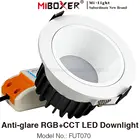 MiBoxer FUT070 6 Вт антибликовый RGB + CCT светодиодный пуховой светильник AC100  240 В меняющий Цвет Потолочный светильник 2,4G RF дистанционное управление WiFi приложение Голосовое управление