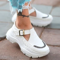 hot autumn platform comfortable women sneakers fashion casual buckle little white shoes women increase running vulcanize shoes