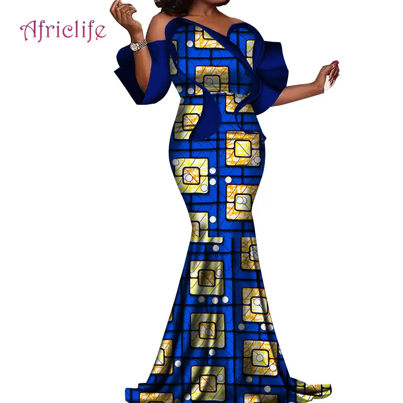 Одежда в африканском стиле Вечерние праздничные платья для элегантных дам
