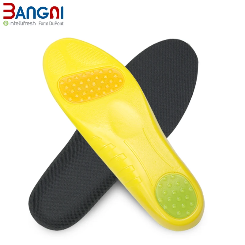 

BANGNI Pu Sports Insoles Arch Support Plantar Fasciitis Shoes Pad Non-slip Deodorant Sole Shock Absorption Inserts for Men Women