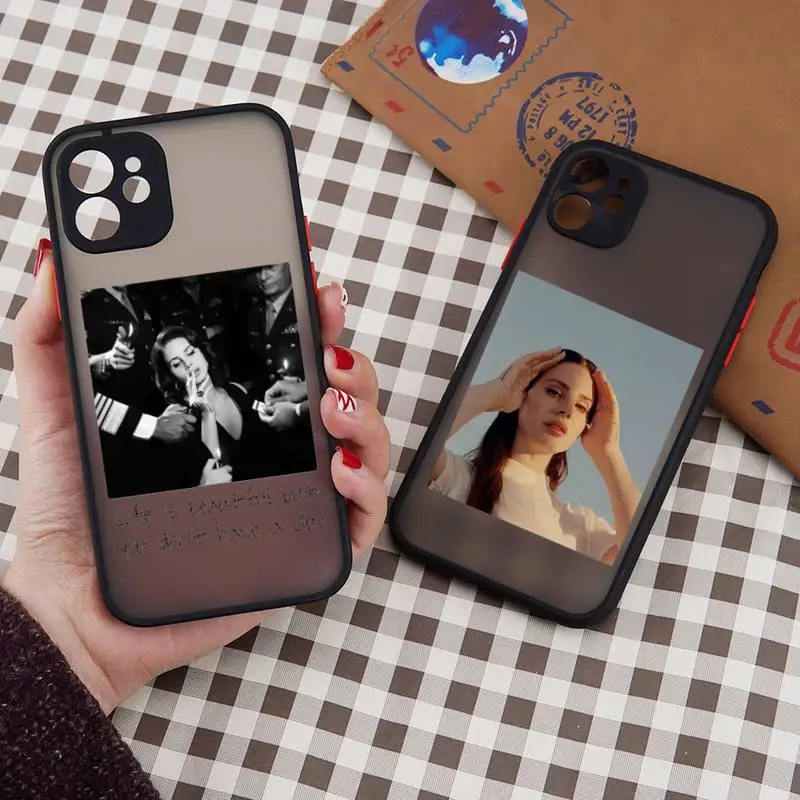 

Lana Del Rey Phone Case matte transparent For iphone 7 8 11 12 13 plus mini x xs xr pro max cover