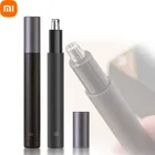 Xiaomi миниатюрный Электрический триммер для волос в носу, портативный водонепроницаемый триммер для волос в носу, ушах, минималистичный дизайн, Съемный вращающийся резак