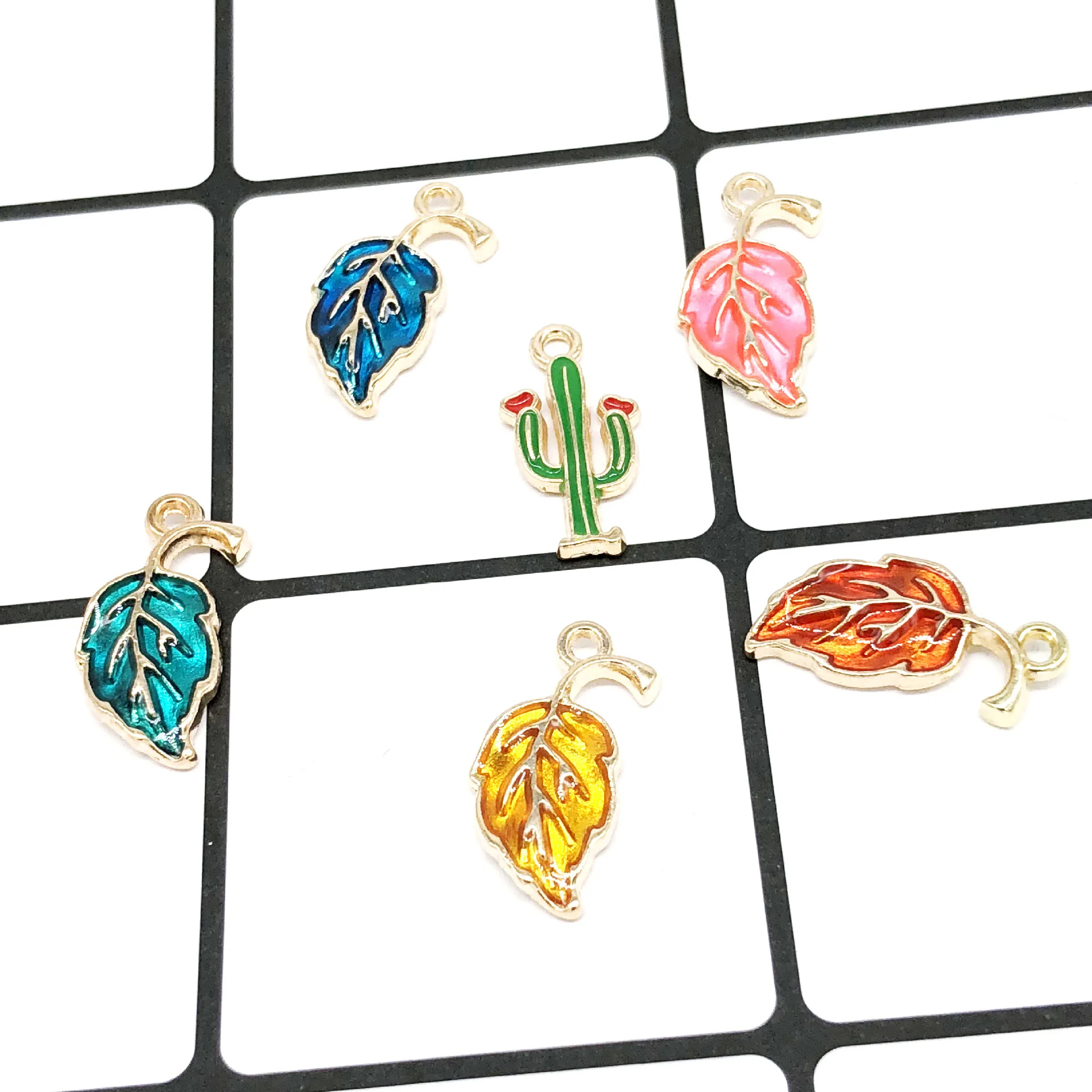 10 шт. кактус Сделай Сам ювелирные изделия из сплава капля масляный лист Подвеска