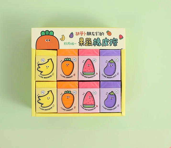 Ластик для рисования овощей и фруктов 2 шт./лот | Канцтовары офиса дома