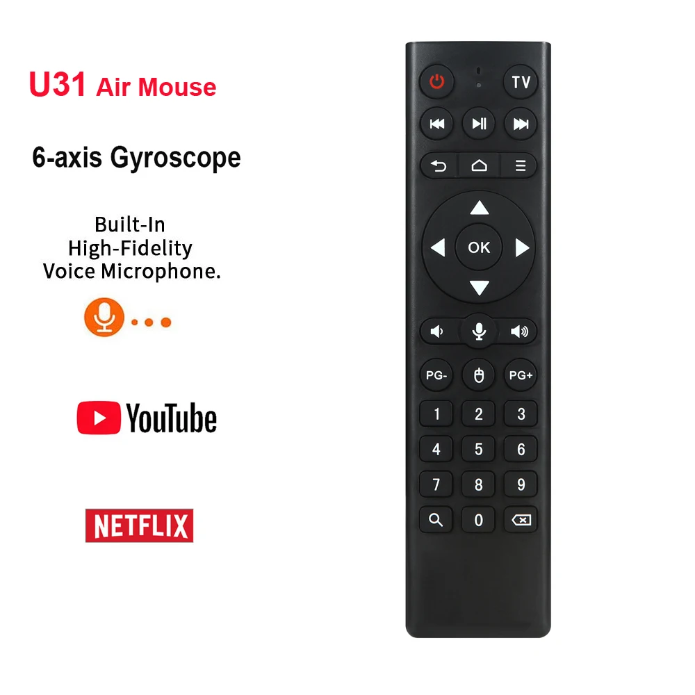 Беспроводной пульт дистанционного управления Smart TV U31 ИК-пульт 31 клавиша 2 4G