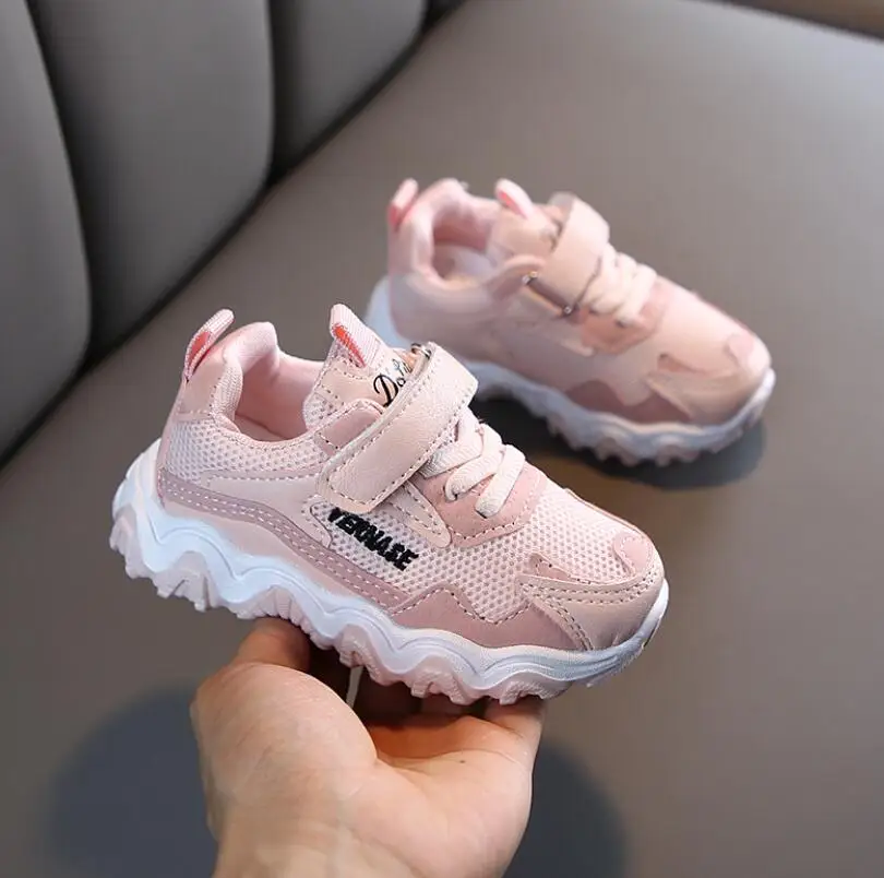 Детские модные кроссовки для мальчиков и девочек сетчатая теннисная обувь