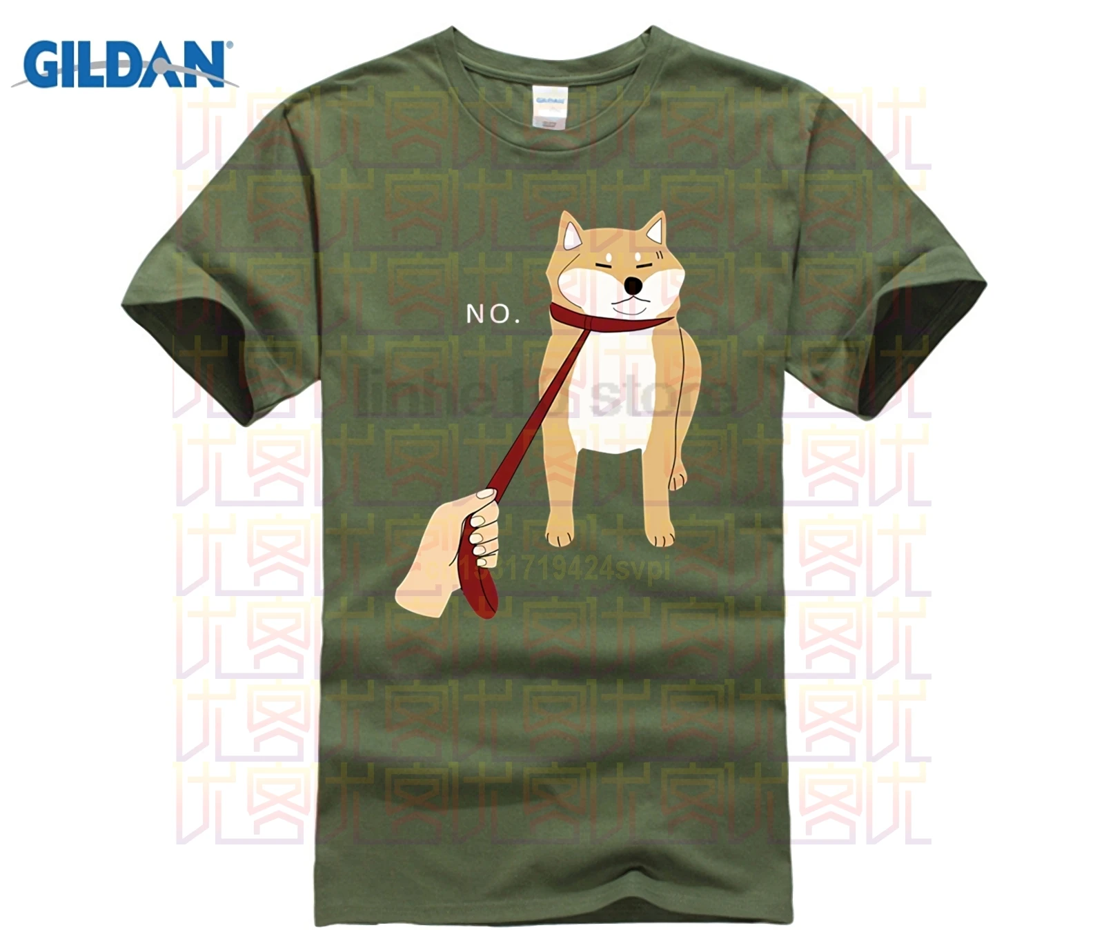 Футболка мужская в летнем стиле милая рубашка Сиба-ину популярная футболка с