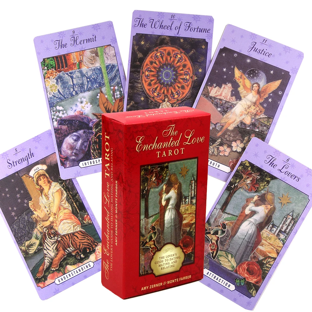 The Literary Witches Cards Deck With Guidebook Wizards Golden Art Nauveau Tarot Table Game Smith Waite Rider Starseed Arcanum | Игрушки и