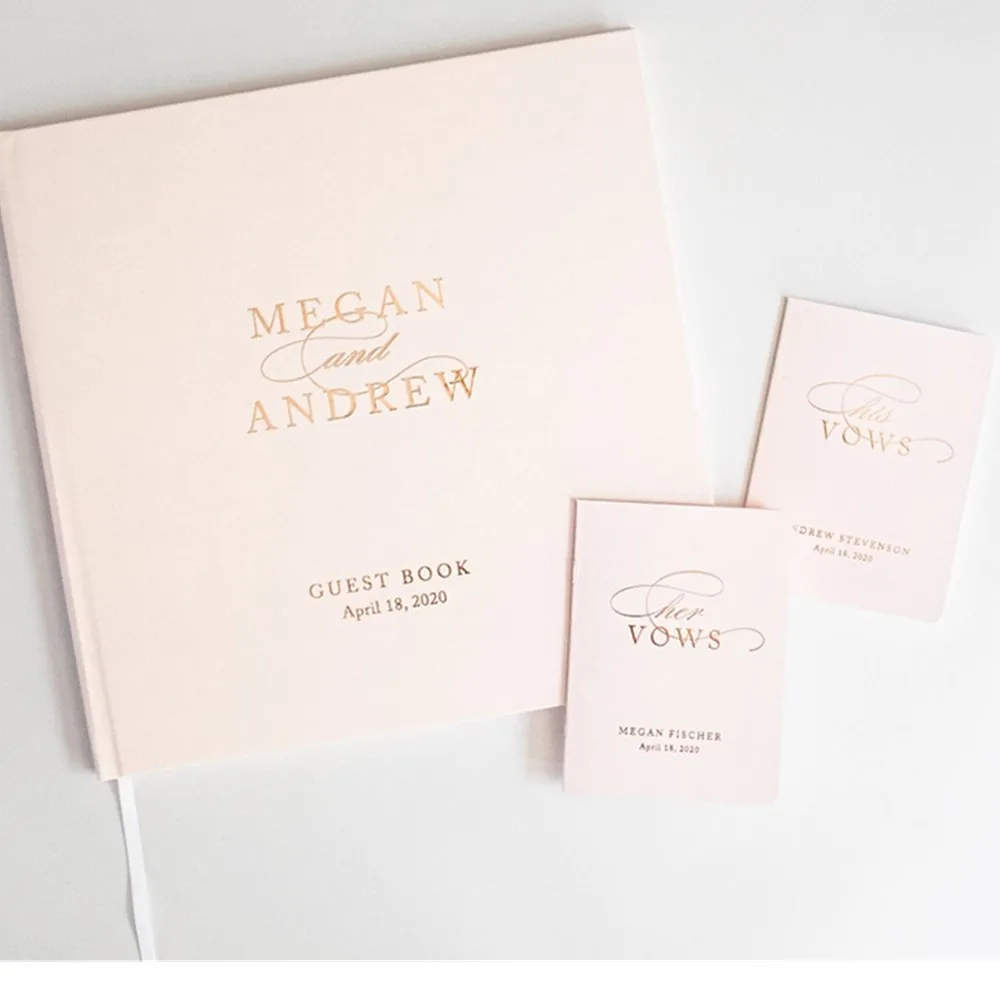 Индивидуальные имена мистер и миссис Свадебная Гостевая книга гостевая rosegold