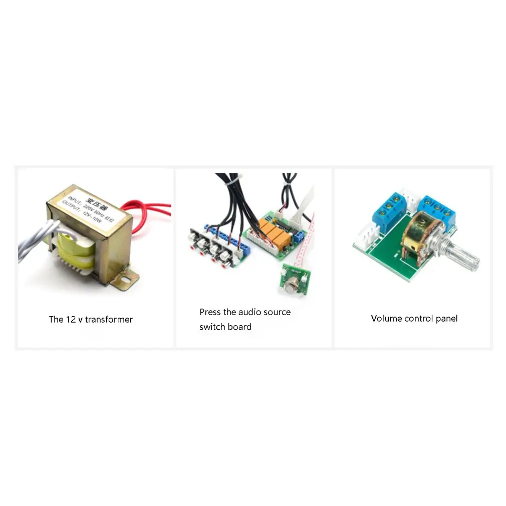 Relay 4-way Audio Input Signal Selector Switching  RCA Audio Input Selection Board of Rotary switching for Amplifiers