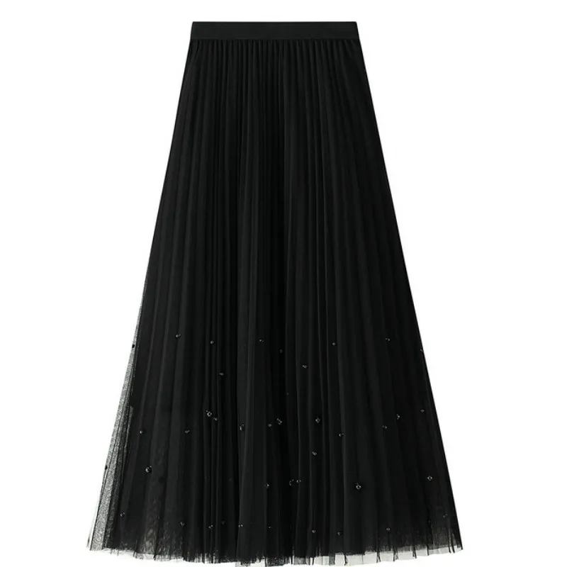 5 цветов юбка с блестками Женская длинная фатиновая трапециевидной формы весенне