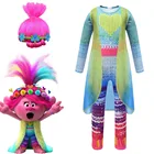 Детский Рождественский комбинезон с рисунком троллей и Мака для девочек, одежда для косплея, детские костюмы на Хэллоуин вечерние, карнавальные наряды для малышей