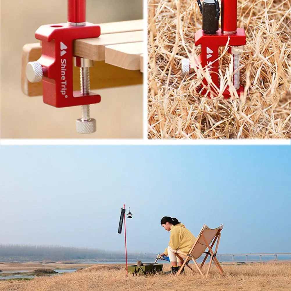 

Outdoor Camping Lamp Holder Portable Aluminum Alloy Lighting Lamp Desktop Led Fishing Lamp Retractable Camping Lamp Hanger