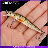 gobass wobler fishing artificial bait jerkbait wobblers for pike lure 65mm 2 4g rattlins for fishing trout lure minnow crankbait