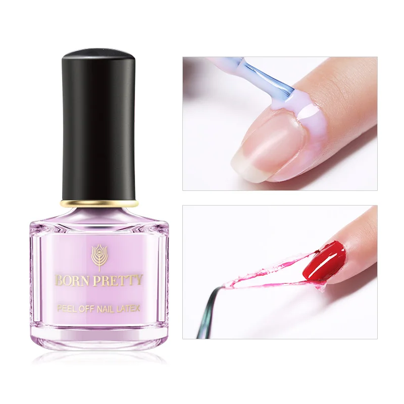 BORN PRETTY 6ml Peel Off varnish Tape Pink Moisturizing Anti overflow Glue Nail Art Latex Polish Protection|Лак для ногтей| |