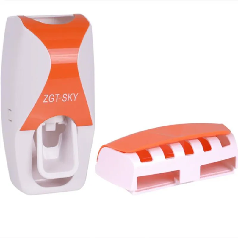 1PC Wall Mount Household Toothbrush Holder Bathroom Supplies Toiletries Automatic Toothpaste Dispenser Sets | Дом и сад