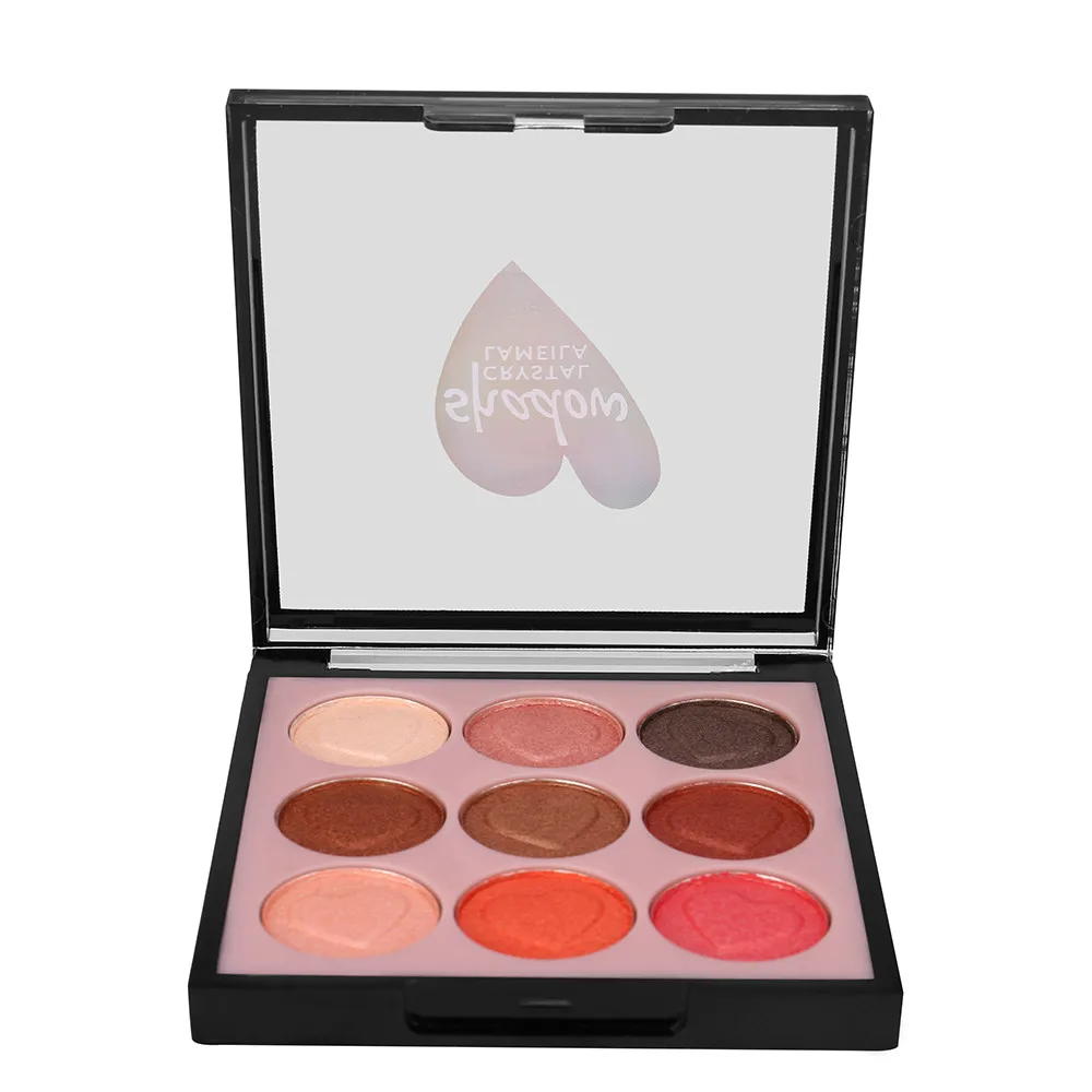 9 цветов Перламутровые блестящие тени для век Палитра матовые Кристальные