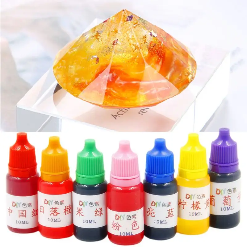 

7 Pcs/set 10ml Dyeing Pigment Slime Crystal Mud Colorant Epoxy Crystal DIY Hand-Made Jewelry Accessories