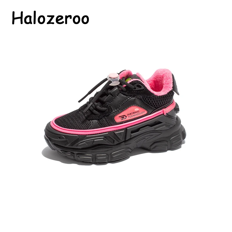 

Зимние новые детские спортивные кроссовки для маленьких мальчиков теплая Брендовая обувь Детские слипоны повседневные кроссовки для дево...