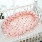 Детская кроватка-колыбель, детская кроватка для новорожденных, розовая детская кроватка, бампер, хлопковая портативная детская кроватка 95*50 см