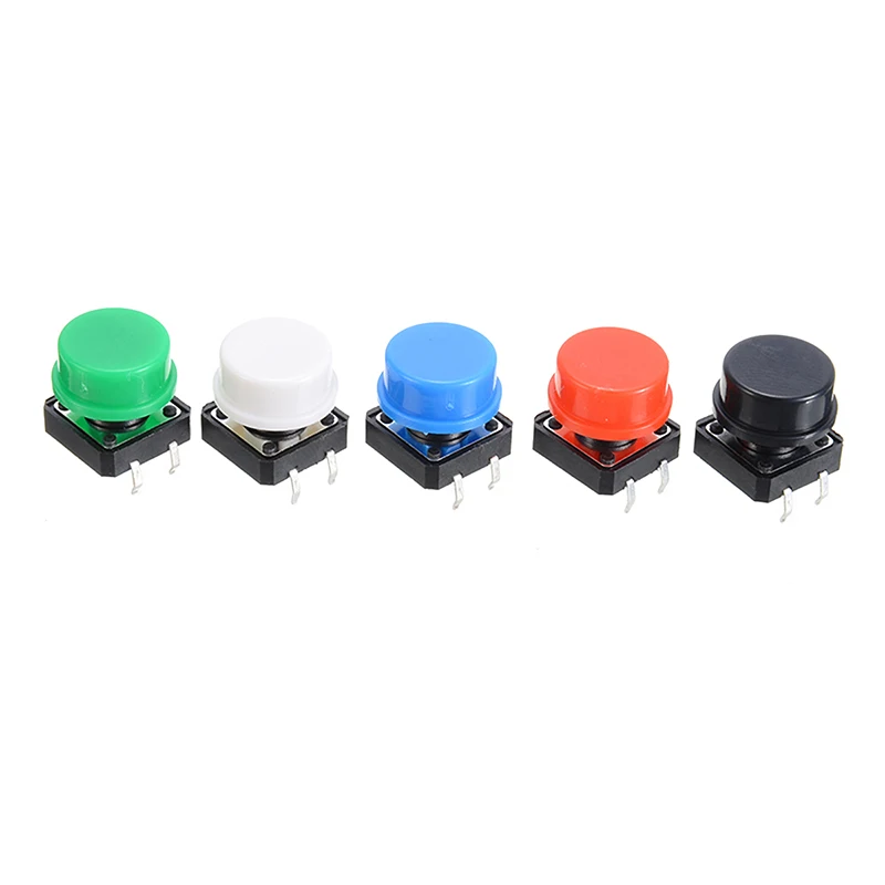 Тактильный кнопочный микро выключатель Mayitr 100 шт. 4 контакта 12*12*7 3 мм 5