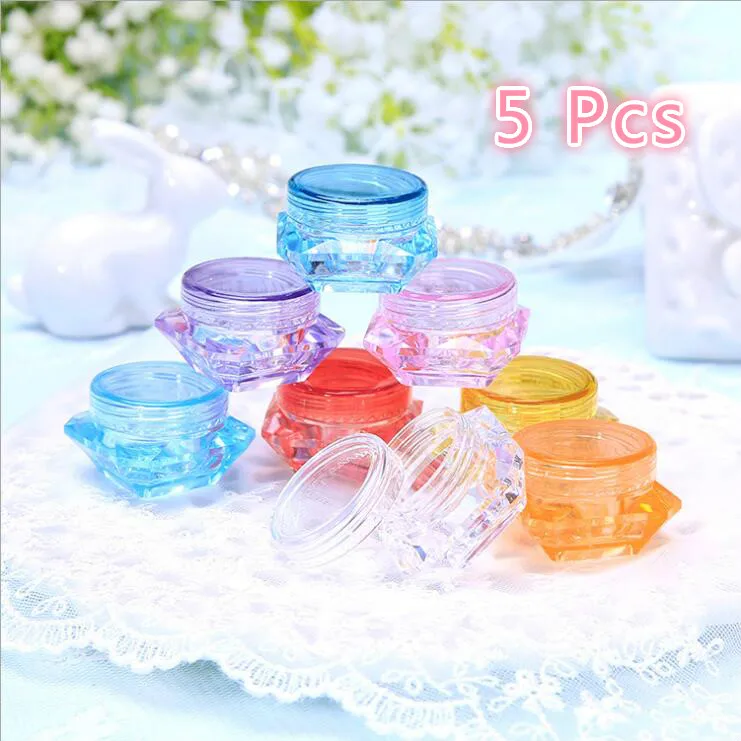 5 случайных цветов 5g косметические пустые банки тени для век макияж крем бальзам