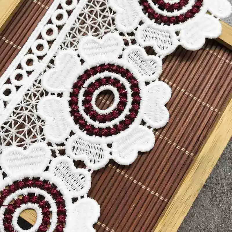 Круглый выдолбленный молочный шелк кружево DIY Вышивка ручная работа украшения